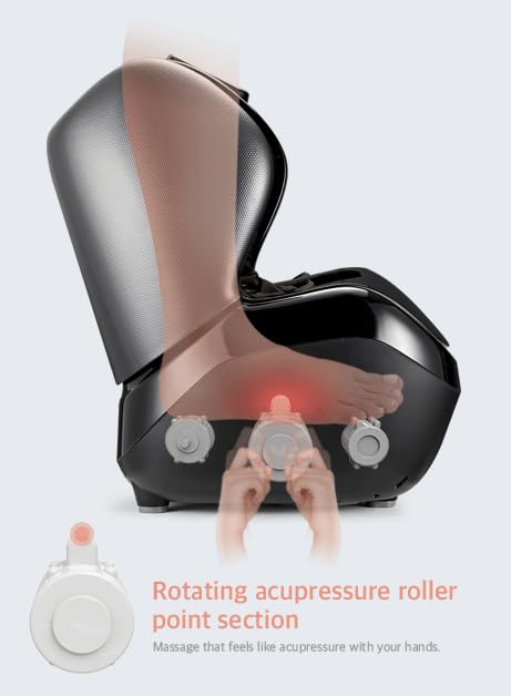 Image of Apollon Smart KC17 Luxurious Foot and Calf Massager, foot massager, Vibration Flapping, Air Compression, Carbon fiber heating, foot massager for pain relief, for leg, calf, sole, toes, ankle (Black)