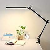[Flexibel und einstellbar] Dank der stabilen Befestigung und des flexiblen langen Schwenkarms kann der Winkel frei eingestellt und der Lampenkopf um 360 ° gedreht werden. Sie können die Richtung des Lichts frei an Ihre Bedürfnisse anpassen.
