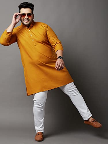 Image of Bigbanana Plus Size Men Regular Fit Kurta