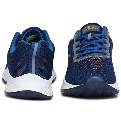 Image of ATHCO Mens Akron Running Shoe's for Man Comfortable Men's Sports Shoe's with Memory Foam Cushioned Insole Sports Shoes for Men Running Walking Lightweight Gym Shoe for Men Comfortable Stylish & Casual Walking Shoe for Man Anti Slip Gym Footwear