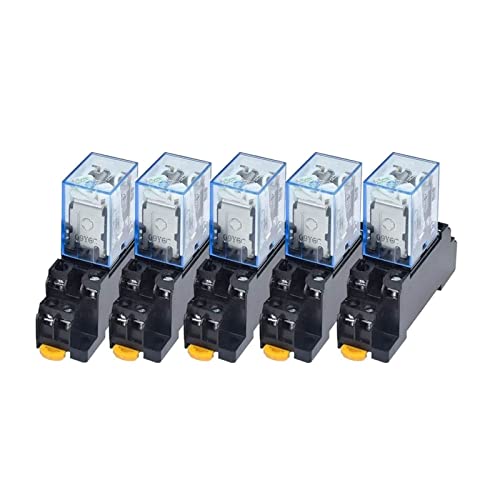 Relais électromagnétique LY2NJ DPDT DC110V avec socle de prise 8 broches pour circuit