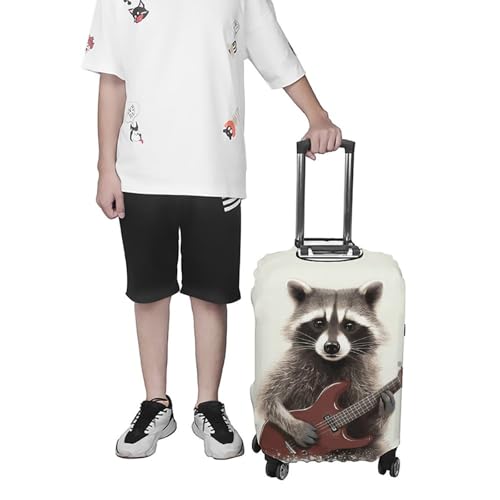 Funny Raccoon Printed Luggage Cover Protector, Fits 18-32 Inch Luggage 6