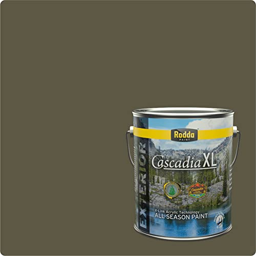 Rodda Paint CASCADIA XL Exterior Satin All Seasons Paint & Primer in One, 1-Gallon, Fiddlehead