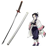 Yongli Sword Demon Slayer: Kimetsu no Yaiba Japanese Anime Kamado Tanjirou Kochou Shinobu Cosplay Replica Sword Game Carbon Steel (Kochou Shinobu- White)