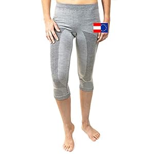 Merino & More Pantalones térmicos para mujer de capa base – Leggings 3/4