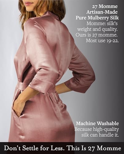 Luxury Artisan Silk Robes for Women, Washable, Natural Mulberry, Giftable3