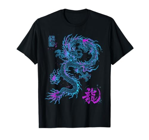 Camiseta de dragón de Cultura Japonesa China Animal de mitología asiática Camiseta