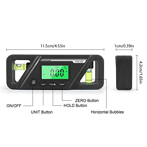 Nivel digital e inclinómetro con pantalla LED miniatura 2