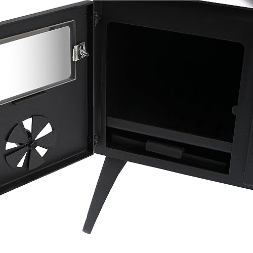 CampFeuer Zeltofen 28,5 x 58,5 x 260 cm | schwarz | mit 2 Kammern, Feuerstelle | Holzbackofen, Brotbackofen, Holzofen für Camping, Outdoor, Zelt | Zeltheizung, Tent Stove, Zelt Ofen Outdoor