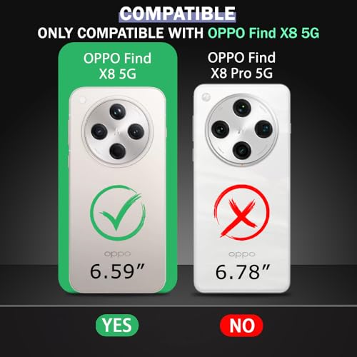 Image of TheGiftKart Hybrid Shockproof Back Cover Case for Oppo Find X8 5G | Hard Back Cover Case for Oppo Find X8 5G (PC & TPU, MagSafe Compatible, Transparent Clear Back, Black Sides)