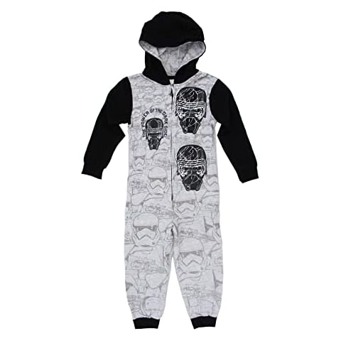 Star Wars Boys Stormtrooper Onesie 4-14 Years Sleepsuit Nightwear Kylo Ren The Darkside Storm Trooper Grey Cover