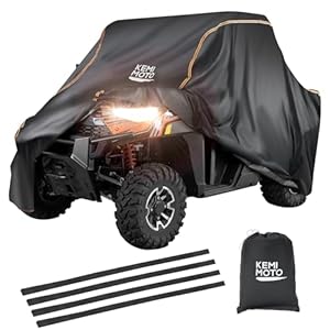 Kemimoto Utv Cover 2 Seater All-Weather Protection, Compatible With Polaris Rzr Ranger General/Teryx/Can-Am Maverick/Cfmoto Zforce, Ranger Cover 2-3 Seater Pu Oxford Cloth Windproof Small Size 2 41ykspbdm5l. sl500 . ss300