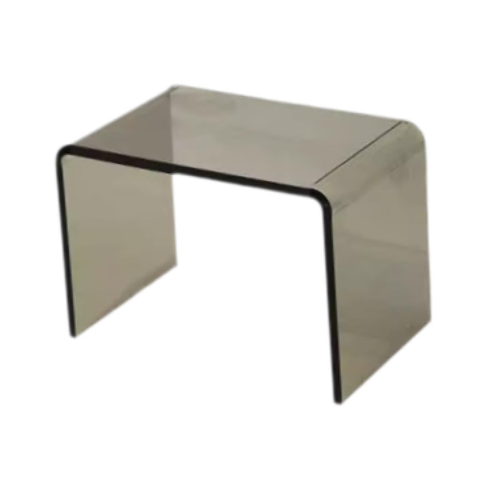 Generic Acrylic Step Stool Small Stool Stable Non Slip for Kids Footstool Shower Bench for Porch Bedroom Kitchen Bathroom Living Room, Gray