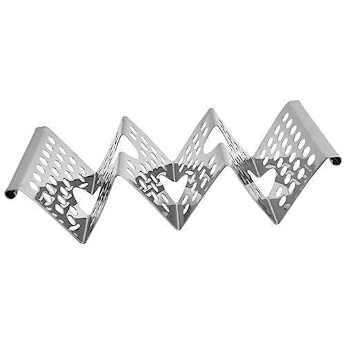 COLLBATH Decorative Metal Taco Rack Chicken Roll Holder Stainless Steel Pancake Stand Food Store Supplies