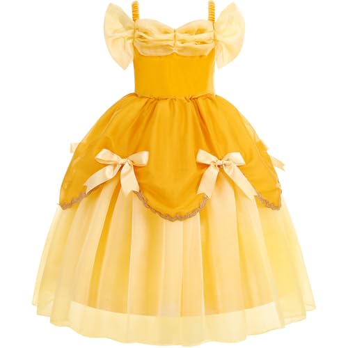 Vestido de Princesa Amarillo para Niñas Talla 5/120 miniatura 2