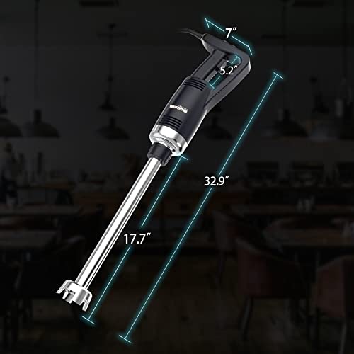 Wantjoin Immersion Blender Commercial Hand Blender Electric 0.7Hp/1Hp Heavy Duty Variable Speed With Removable Shaft Hand Held Blender Stick Blender Immersion (450Mm (18 Inch)) #TOP5