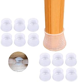 36 PCS Chair Leg Covers |Round&Square Chair Leg Floor Protectors|Elastic Furniture Chair Leg Caps with Anti-Slip Bottom|Prevent Scratches & Noise Without Leaving Traces. (36PCS-Medium)