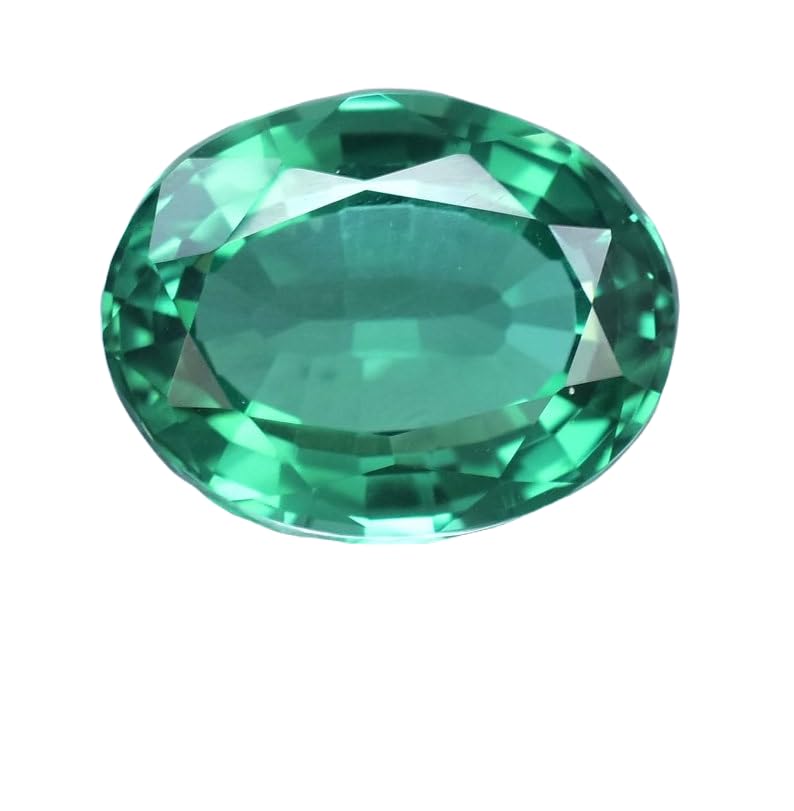 Émeraude naturelle de forme ovale facettée 8x14mm pour la fabrication de bijoux DIY