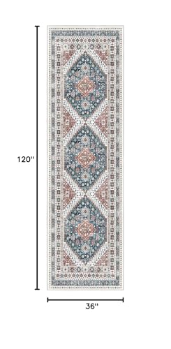 Madane Hallway Rug 3x10, Kitchen Rugs Washable Entryway Rug Vintage Kitchen Runners Non Slip Indoor Area Rug Farmhouse Carpet Runner for Bathroom Living Room Bedroom, Navy Blue