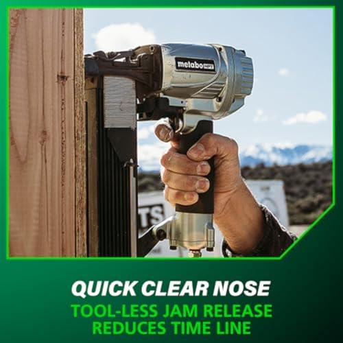 Metabo HPT ½-Inch Standard Crown Stapler | Pro Preferred Brand of Pneumatic Nailers | 16 Gauge | Accepts 3/4-Inch to 2-Inch Staples | Ideal for Insulation, Sheathing, & Subfloor Installation | N5010A thumbnail 7