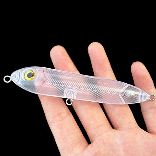 Skipaelf Lure Blanks Crankbaits,24Pcs Crankbait Blanks Unpainted Fishing Lures With 3D Fishing Eyes,Walleye Trout Bass Fishing Topwater Lures Blank Hard Lures,3.54In,0.35Oz #TOP1