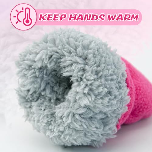Image of BAVST Baby Toddler Winter Mittens Girls Warm Fleece Lined Gloves Kids Sherpa Lined Mittens for Boys