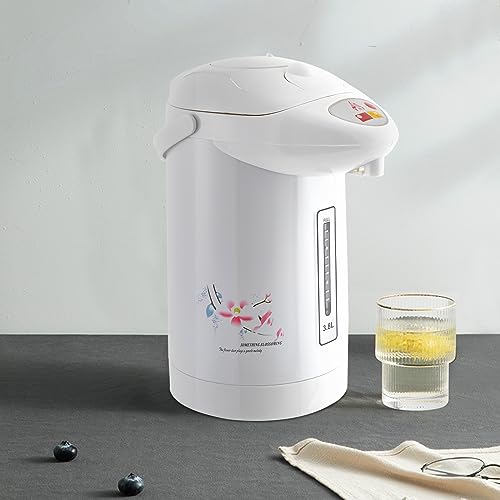 REHOUPTU 3.8L White Electric Kettle & Hot Water Dispenser, Electric Hot Water Pot Urn, Portable Instant Auto Boiler and Warmer, 3.8L/128.5Oz for Tea & Coffee (110V 750W)