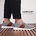Mens Casual Slip in Boat Shoes Fashion Lightweight Slip On Loafers Walking Beach Sneakers Work Mesh Oxfords Soft Sole Grey