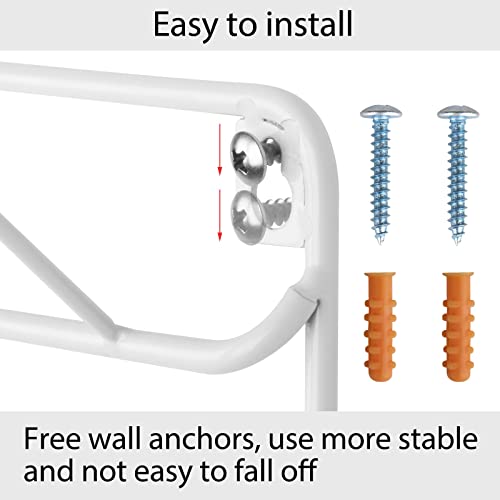 Thread Holder Wall Mount 54 Spools Sewing Thread Rack Embroidery Thread Organizer Rack Sewing Thread Holder White With Hanging Tools For Quilting Braiding Hair Metal 2 Pack #TOP6