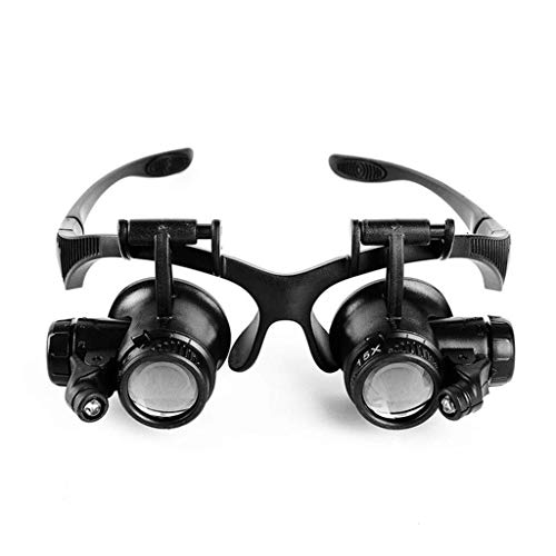 Loupe vision mains libres avec lampe intégrée et lentilles amovibles 10x à 25x