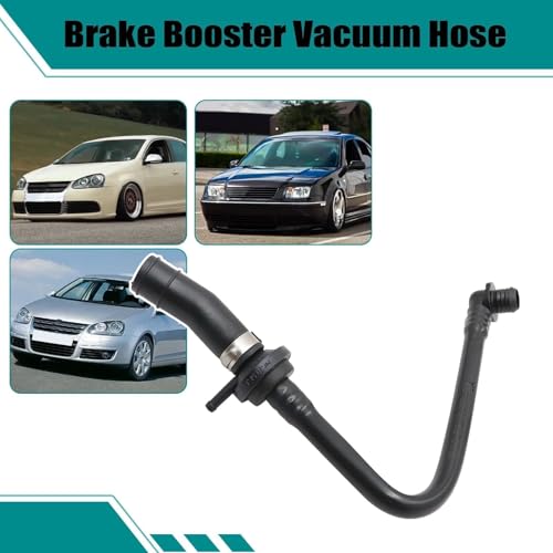 Image of SecosAutoparts Brake Booster Vacuum Hose, 1J0612041GD Compatible with VW Jetta Golf 1998-2006, Beetle 1999-2005, Compatible with Audi A3 1997-2003