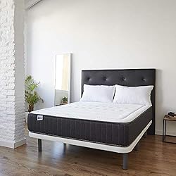 MaxColchón Colchónes Viscoelasticos MAXCOLCHON Pack Colchón viscoelástico VISCO-Confort Plus de Alta firmeza y transpirabilidad, adaptabilidad Gradual con Tratamiento antiácaros con 27 cm de Altura + Almohada Viscoelástica (140X200)