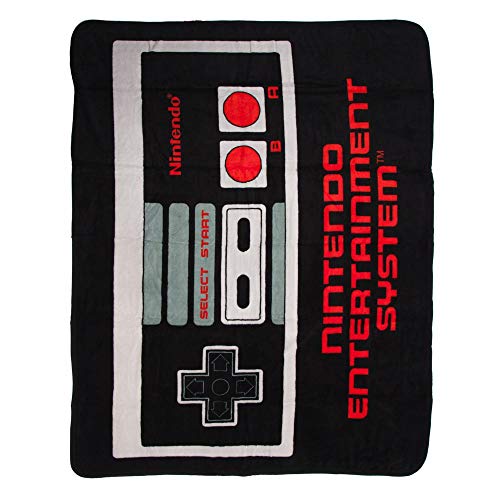 BIOWORLD Nintendo Retro NES Controller Throw Blanket, 48