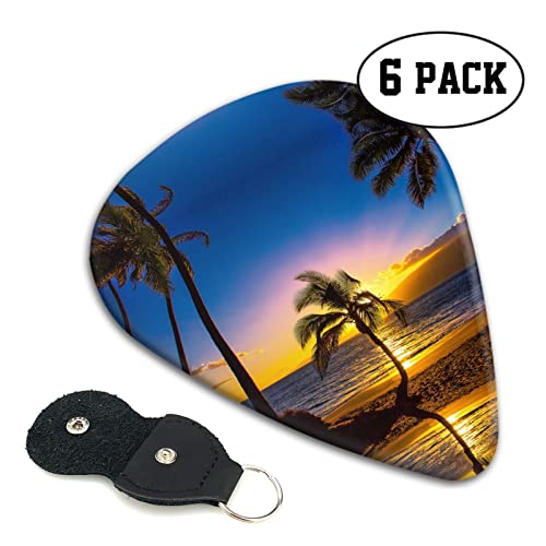 Hawaii Beach Lot de 6 médiators pour guitare acoustique, guitare électrique, basse, ukulélé – fin, moyen et épais - Les Beatles, Paul McCartney, John Lennon, RIngo Starr, George Harrison Hawaii Beach Lot de 6 médiators pour guitare acoustique, guitare électrique, basse, ukulélé – fin, moyen et épais – Image 3
