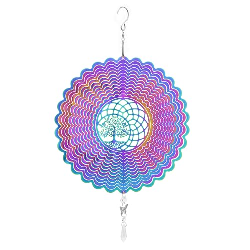 3D Hängender Windspinner Vogelschreck 20cm Vogelabwehr Edelstahl Windspiel...