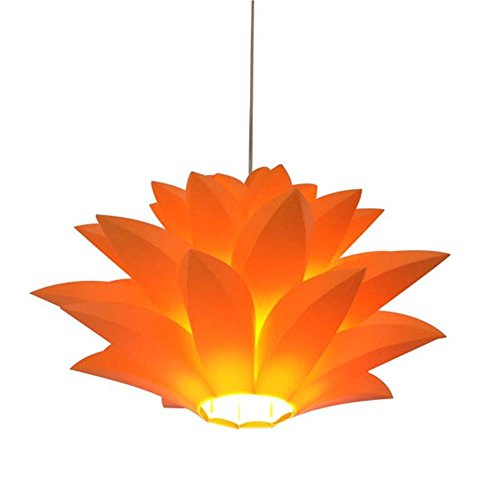 Lampada a sospensione a LED Lotus Lampada,Lampadario Camera Letto,Lampadario Soggiorno Arancia (Non Includere Lampadina)