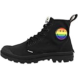 Palladium Unisex Pampa Pride Smiley Ankle Boot, Black, 9.5 US Men