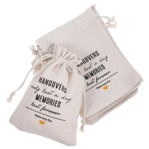 Bolsas de tela reutilizables para kit de despedida de soltera con cordón y diseño divertido 2