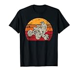 vintage atv silhouette divertente 4 wheeler biker regalo uomini donne maglietta