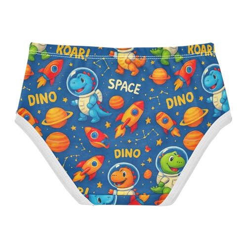 Joisal Toddlers Underwear Floral 2t Cotton Panties Little Girl Colorful Undies Kids Briefs Cute Dinosaurs Space Blue2