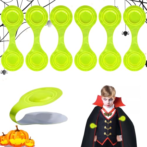 Magnetische Reflektoren, 6pcs Reflektierende Ansteckmagnete, Reflektor Clips Kinder, Reflektoren Clip Anhänger, Sicherheits Reflektor, für Nacht-Joggen, Fahrrad, Halloween-Dekorationen, Rucksack