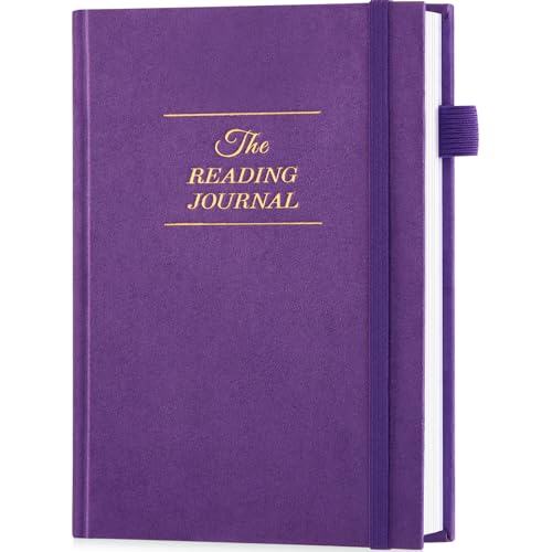 JUBTIC Reading Journal - Book Journal Reading Log for Review and Track Your Reading Progress - Gift Book Accessories for Book Lovers and Voracious Readers - 75 Books，A5 Size (Purple)