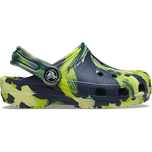 Image of Crocs Kids' Classic Marbled Tie-Dye Clogs