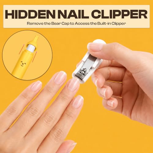 Image of Baby Nail Trimmer Rechargable | New Born Essentials | Baby Nail Cutter New Born 0-12 Months | 6 Filer Heads Adjustment |1 Year Warranty |Banana Pop
