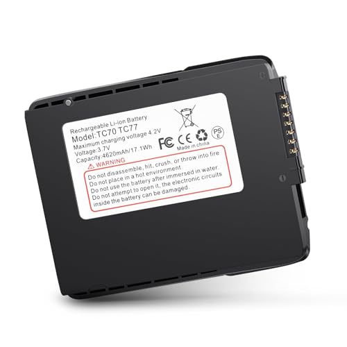 E EGOWAY 4620mAh Replacement Battery for Zebra TC77 Barcode Scanner Compatible with Zebra Symbol Motorola TC70 TC72 TC75 TC77 TC700h TC700k TC720l TC75x TC75EK TC75AH TC75GK TC77HL