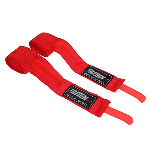 gazechimp 1 Par Kickboxing Box Tape Pulso Mão Protetor Punho Luvas De Perfuração - Vermelho