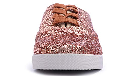 Image of FEVERSOLE Women's Fashion Dress Sneakers Party Bling Casual Flats Embellished Shoes