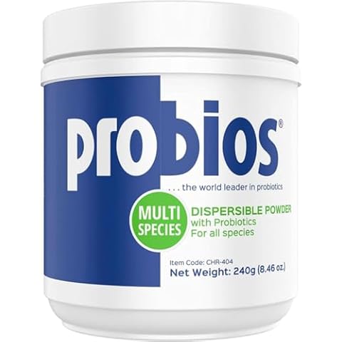 Probios Dispersable Powder - Probios Powder, Pet Probiotic, Probiotics for Swine, Equine, Sheep, Goat, Dog, Cat, Bird, Rabbit, Foals (240 gm) Cover