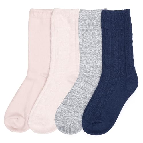 Image of Cuddl Duds Women Super Soft Multicolor Easy Care Crew Boot Socks 4 Pair