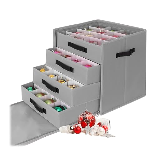 Relaxdays Weihnachtskugel Aufbewahrungsbox, 64 Kugeln, HxBxT: 40 x 36,5 x...